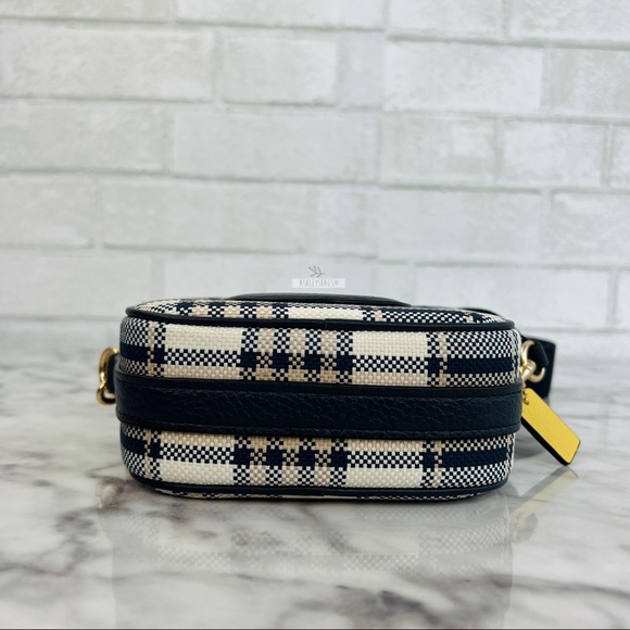 Coach Plaid Mini Dempsey Camera Bag In Signature Jacquard With Coach Patch - Picture 6 of 10